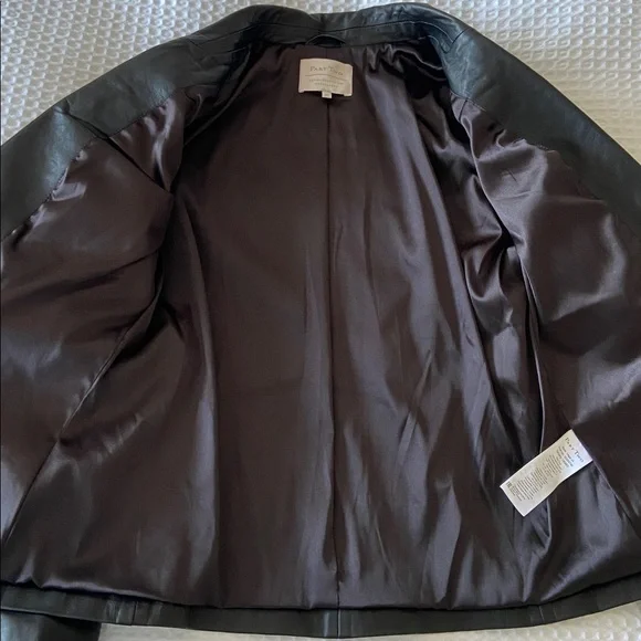 Part Two Lamb Leather Single Button Blazer - Picture 7 of 14